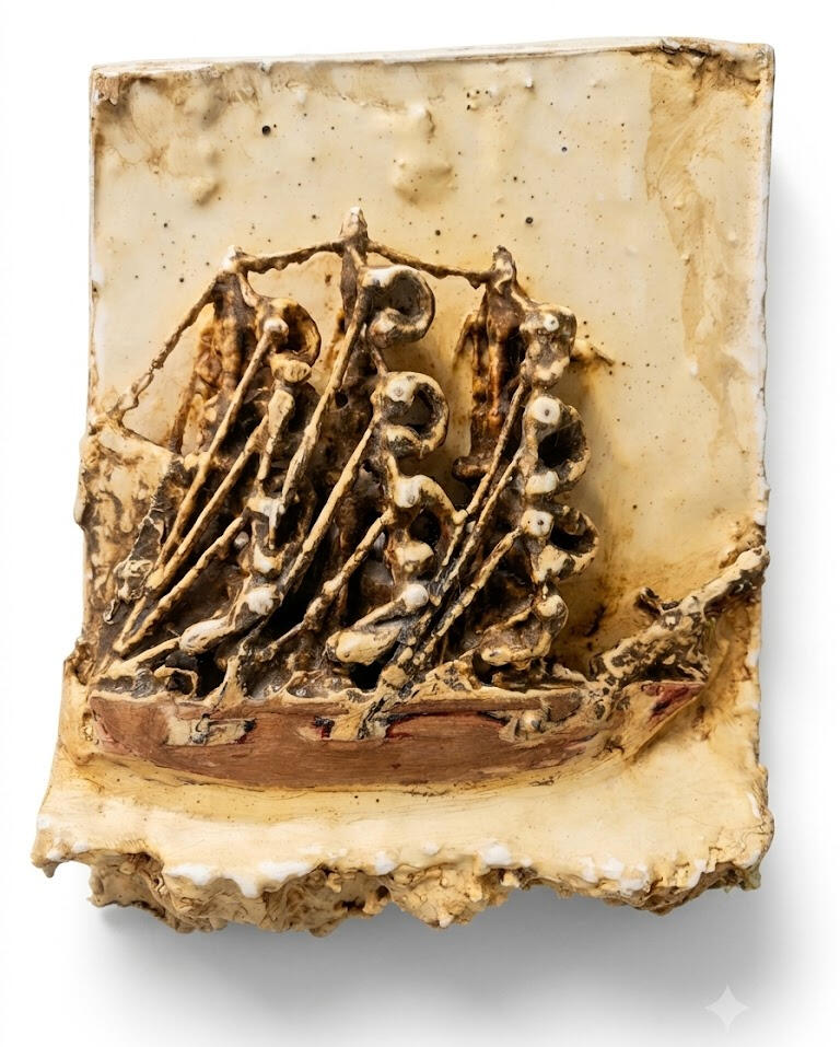 Albion, a deep three-dimensional sculptural painting object by Richard Elliott