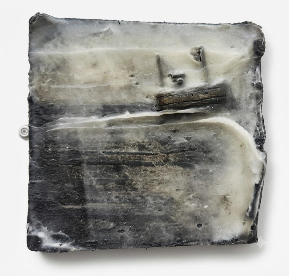 Paragon, a tactile mixed media painting by Richard Elliott exhibited at the Royal Scottish Academy.