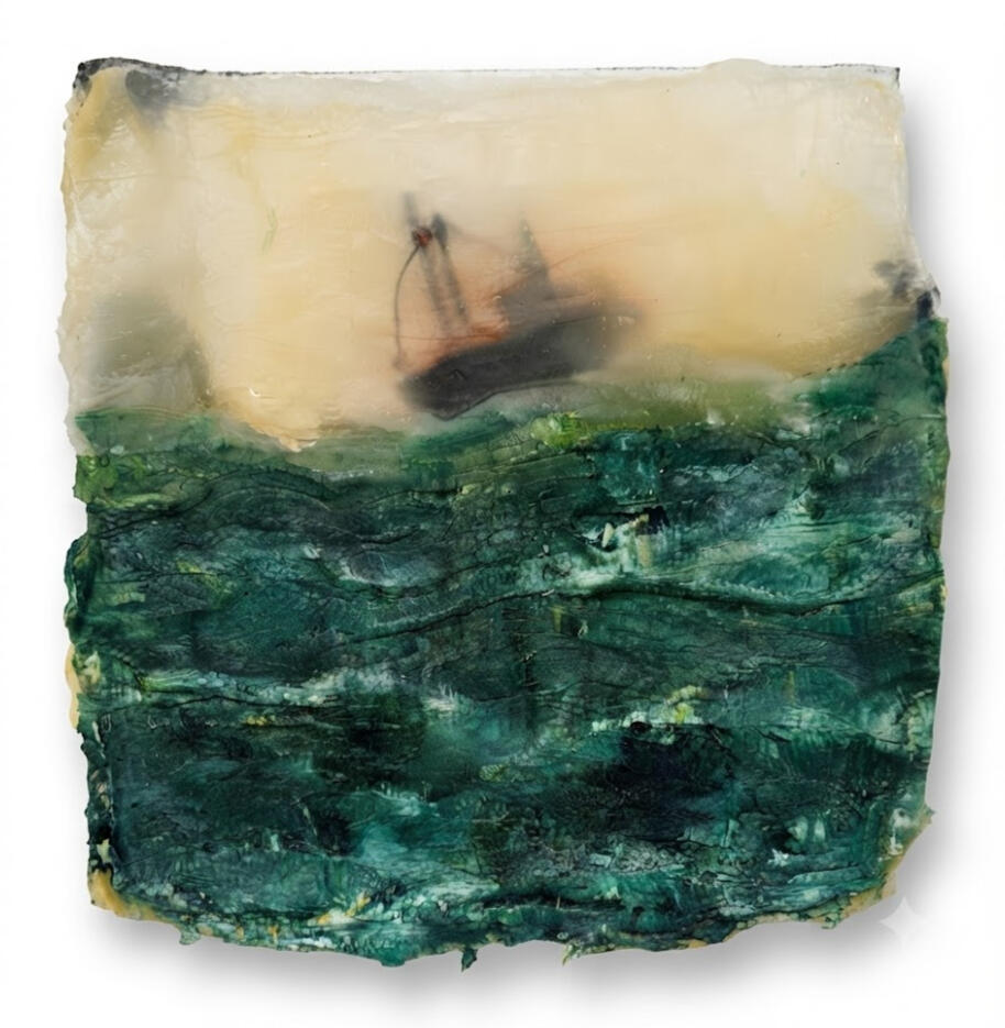 Oil painted silicone sea Scape by Richard Elliott.